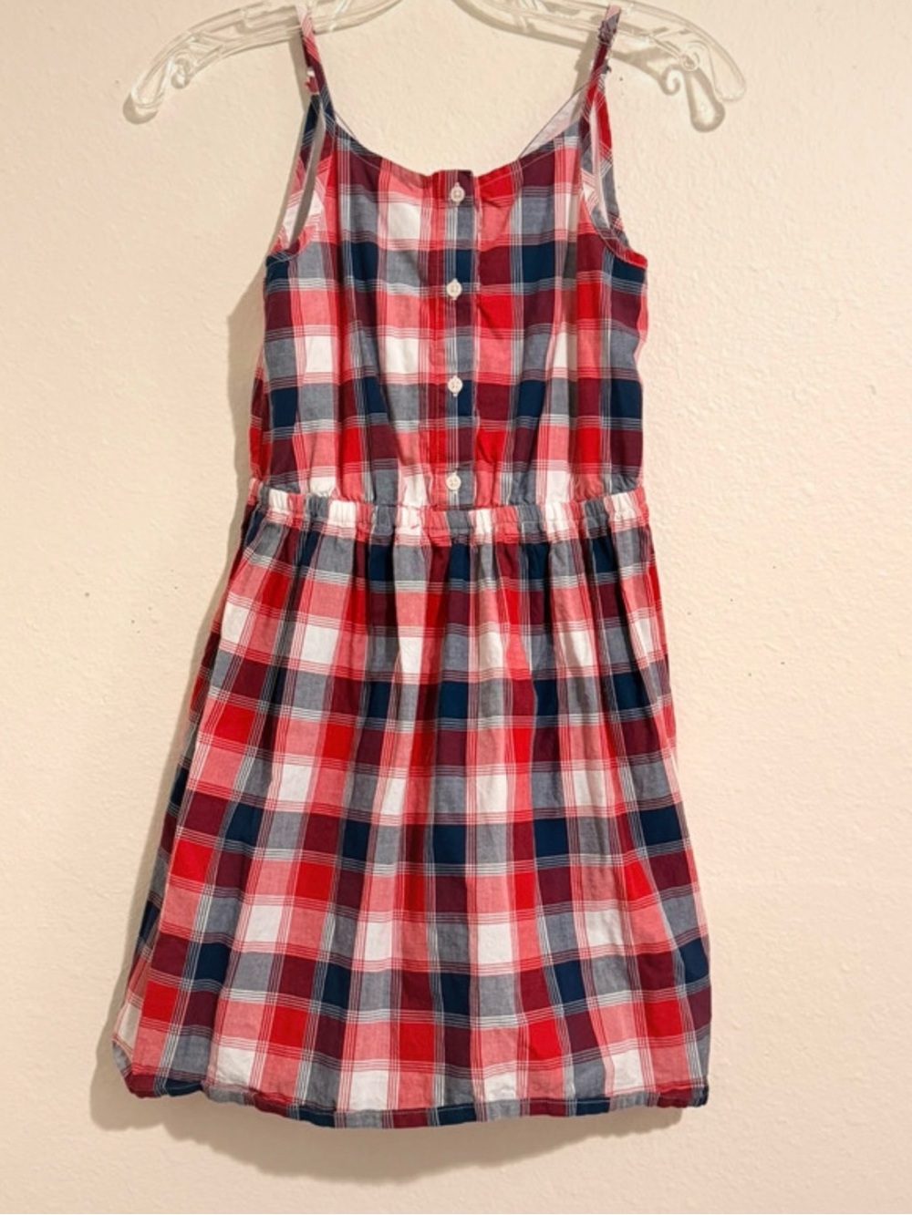 Girls Osh Kosh Red, Navy & White Plaid Sundress